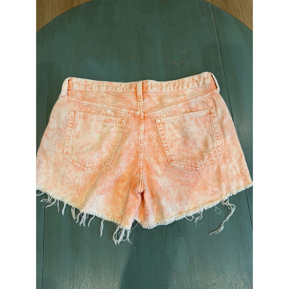 We The Free Free People Orange Acid Wash Denim Cut Off Shorts Size 28 OB1071936 - Picture 8 of 8
